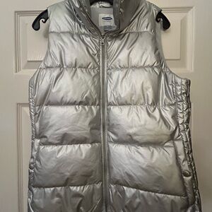 Old Navy Metallic Silver Vest